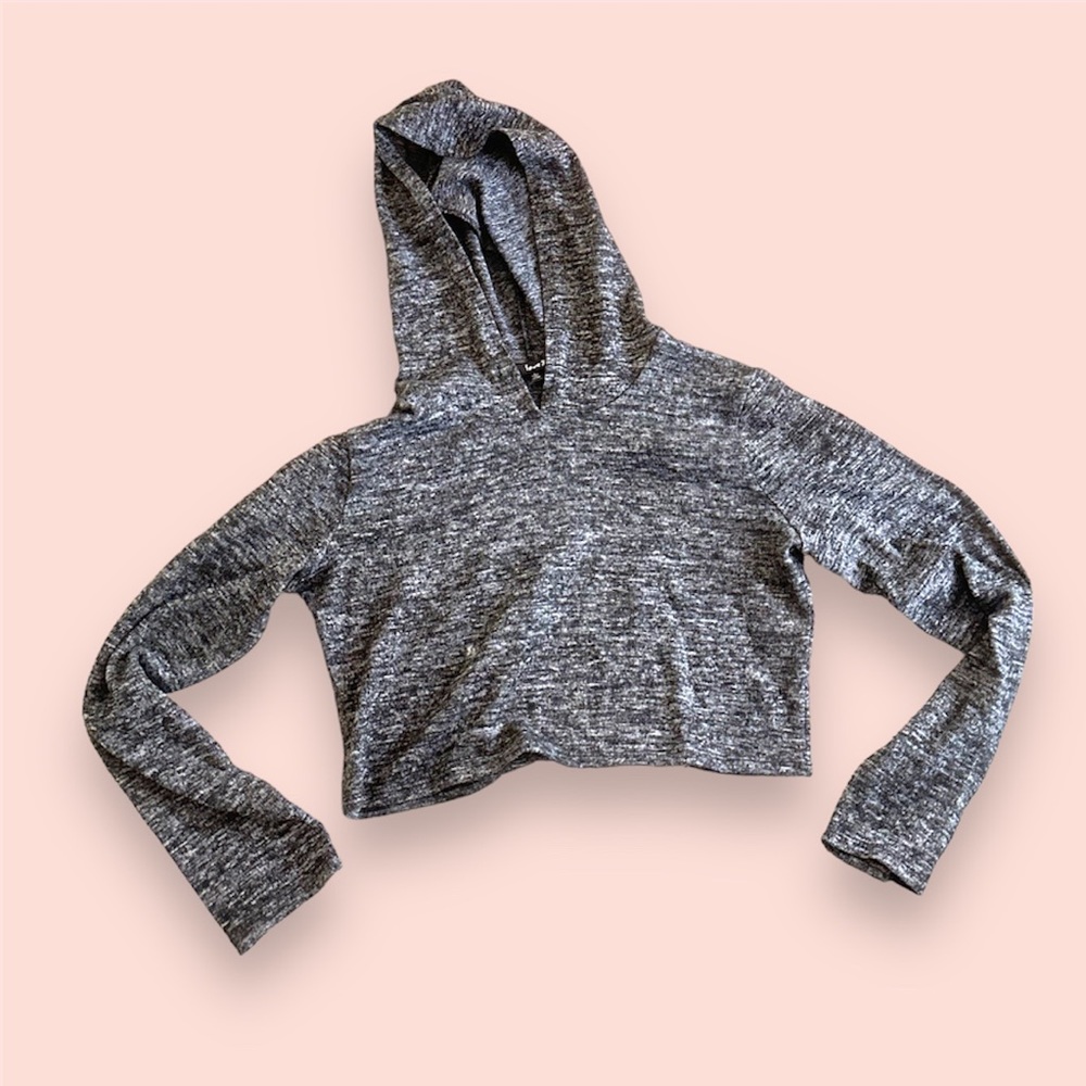 Love J Gray Crop Top Hoodie